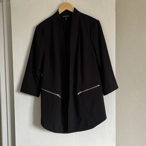 Black asymmetrical blazer